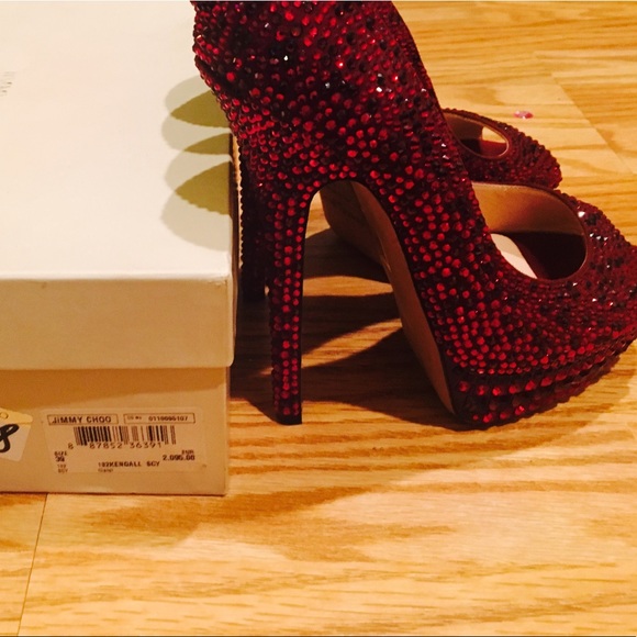 RARE JIMMY CHOO ๐ฏ% authentic Kendall crystal shoe - Picture 2 of 8